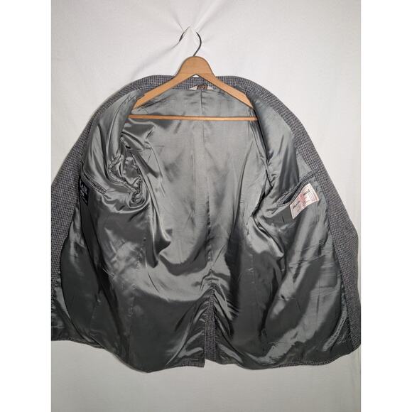 Blair Mens Harris Tweed Handwoven Pure Scottish Wool Blazer Sz M Sport Coat Gray - Picture 6 of 9